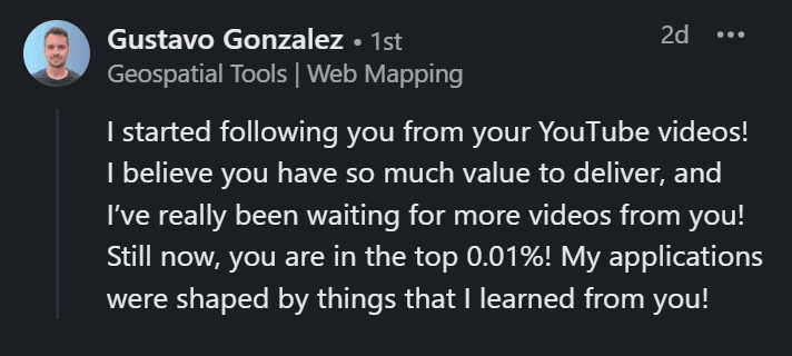 Testimonial screenshot 1